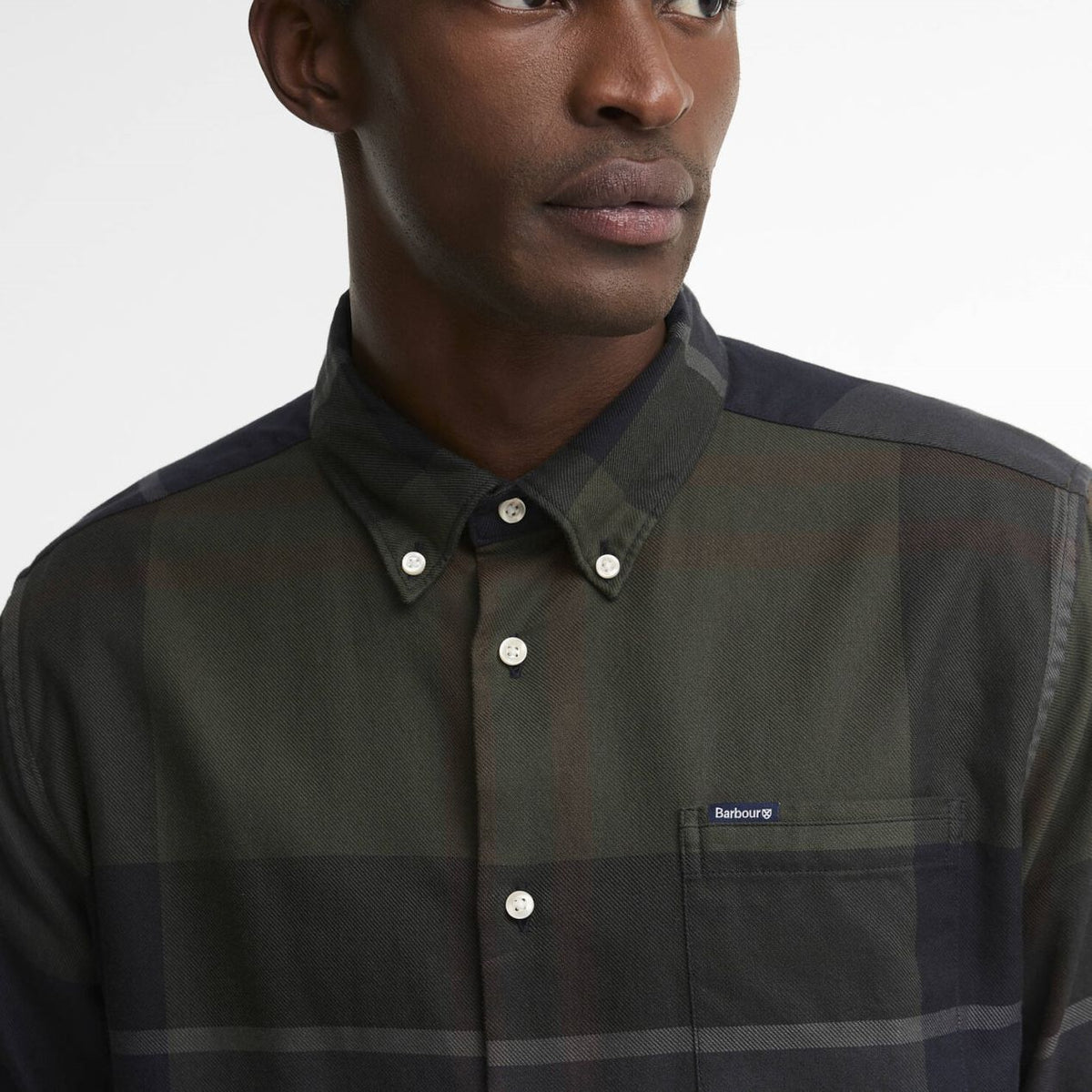 Barbour Dunoon Tartan Tailored Skjorte Navy/Mørkegrøn