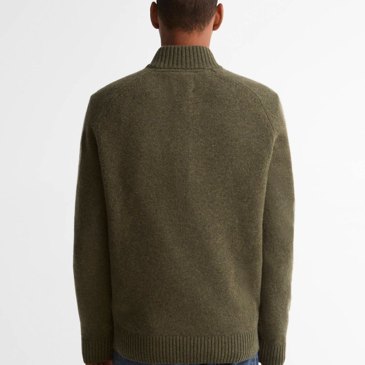Barbour Newtown Half Zip Striktrøje Mørkegrøn