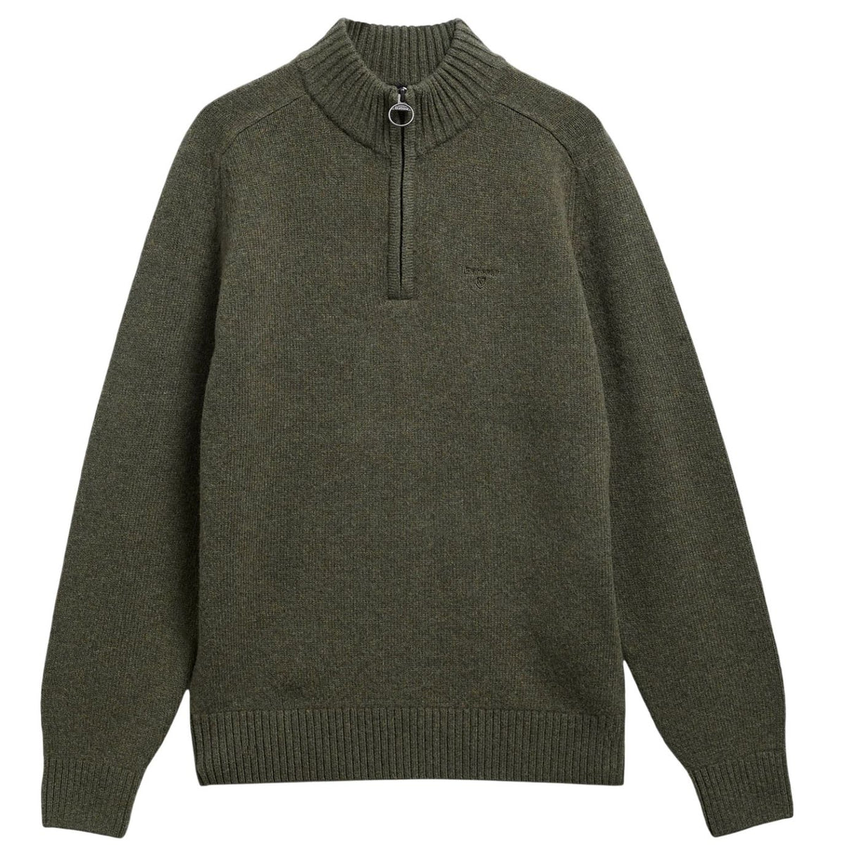 Barbour Newtown Half Zip Striktrøje Mørkegrøn