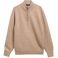 Barbour Newtown striktrøje med lynlås i beige