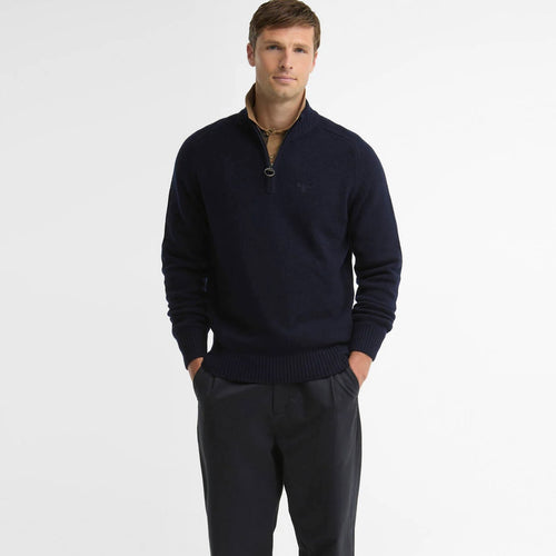 Barbour Newtown Half Zip Striktrøje Marineblå