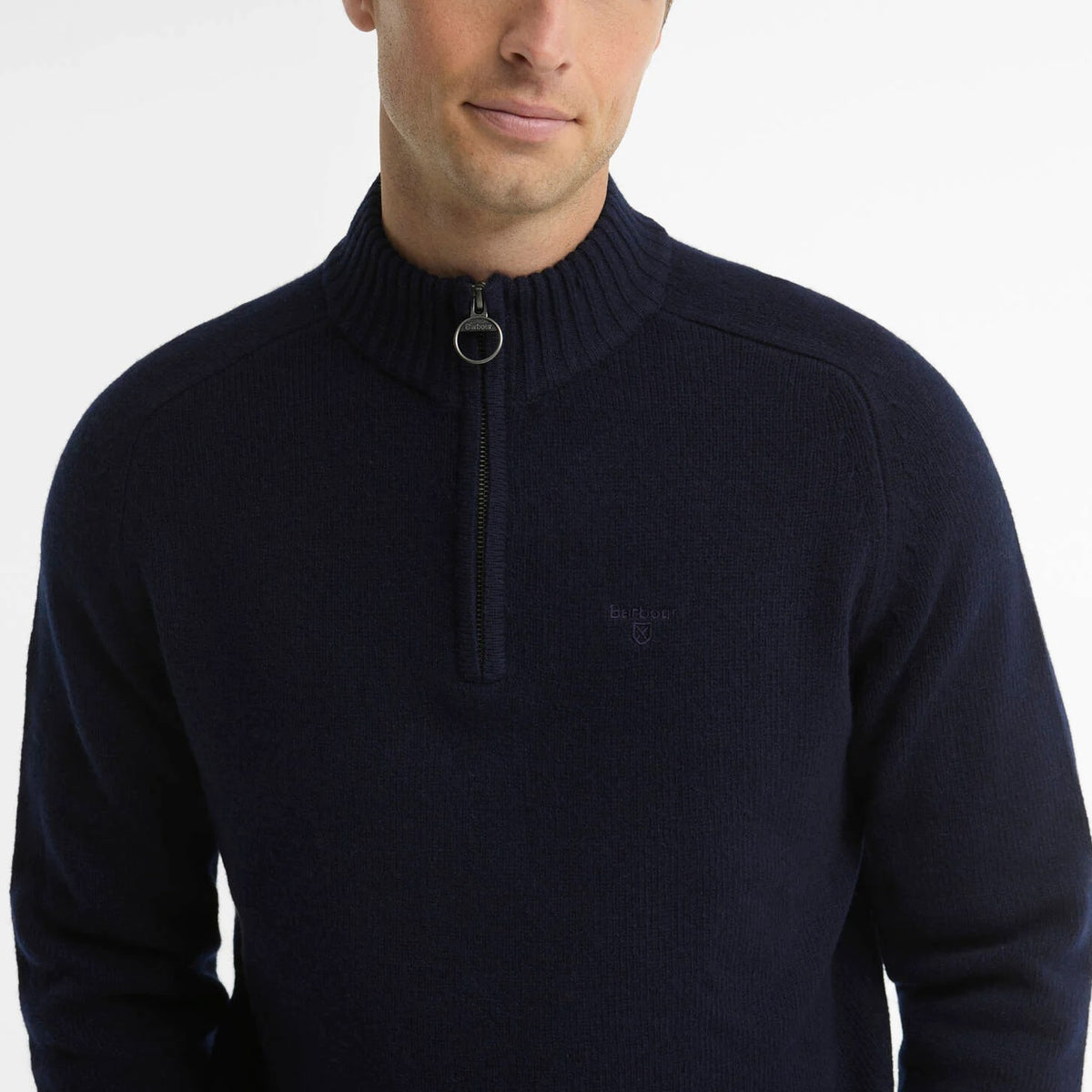 Barbour Newtown Half Zip Striktrøje Marineblå