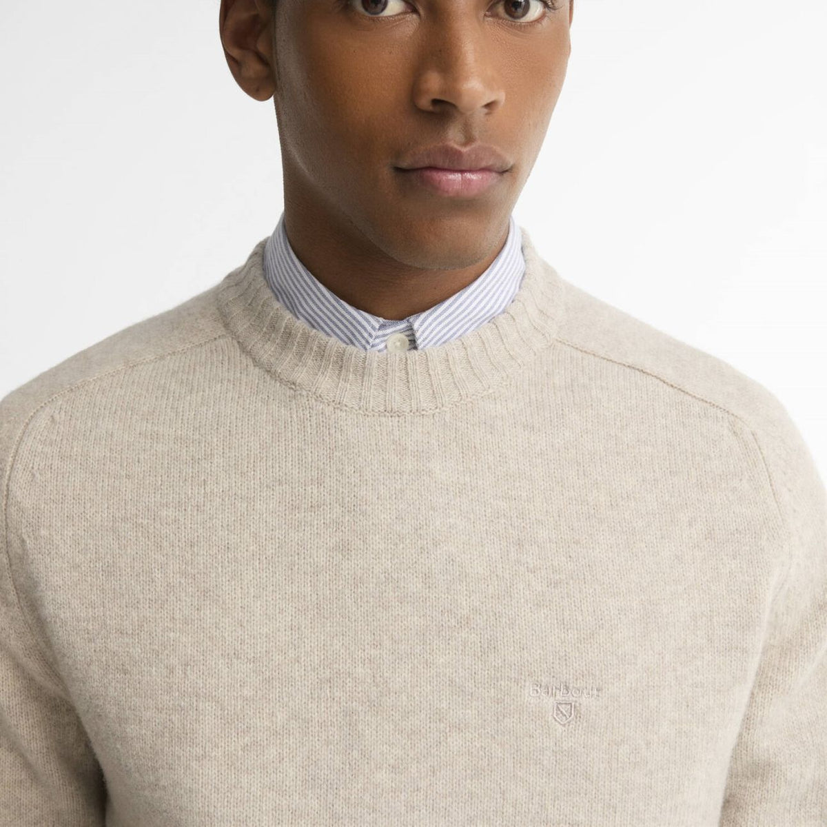 Barbour Newtown Sweater Lysegrå