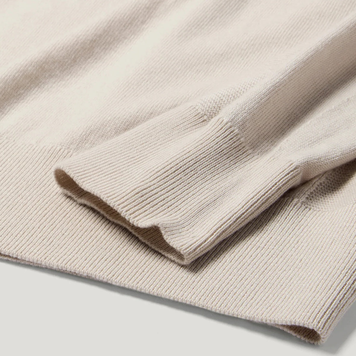 Belstaff Colden Merino Quarter Zip Sweater Beige