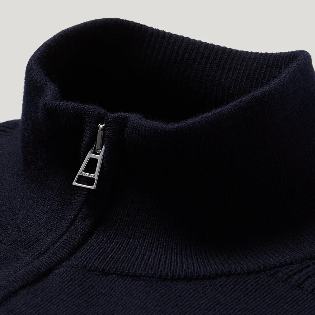 Belstaff Colden Merino Quarter Zip-sweater marineblå