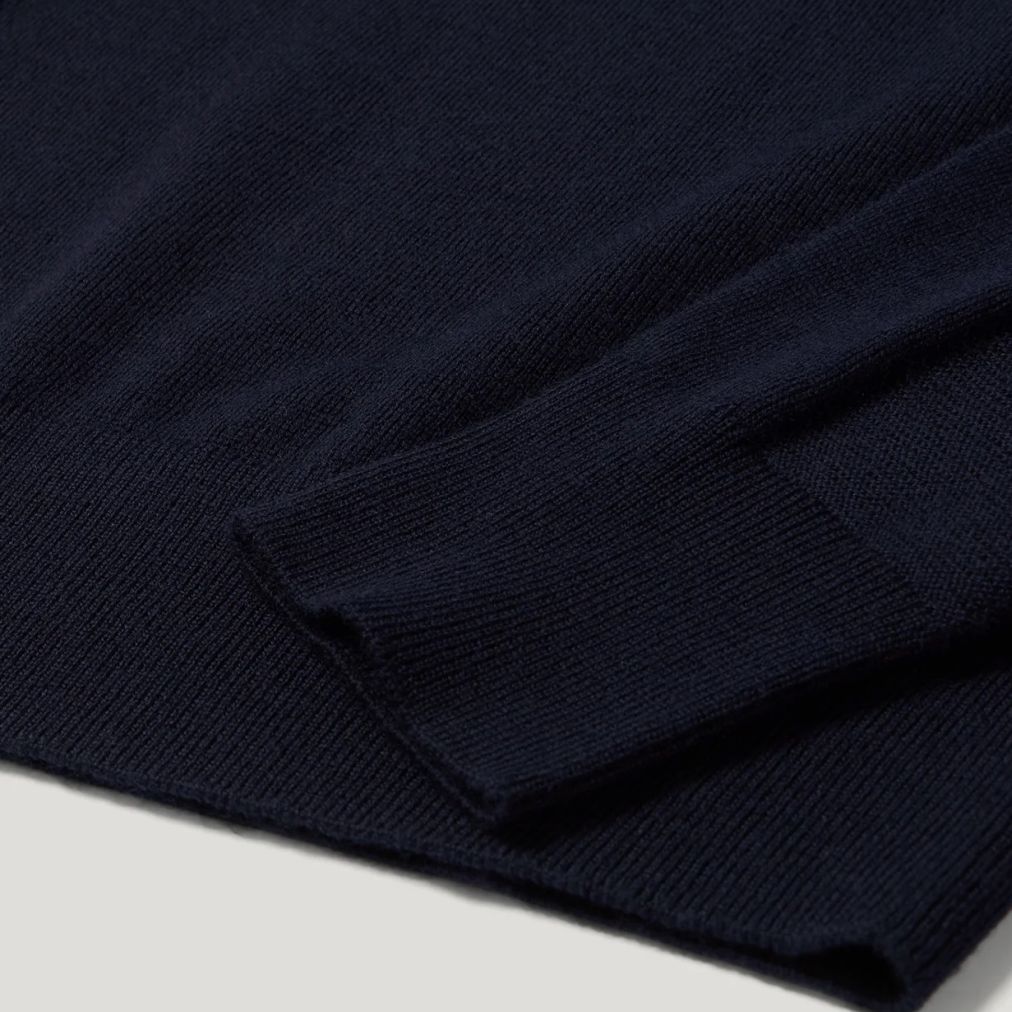 Belstaff Colden Merino Quarter Zip-sweater marineblå