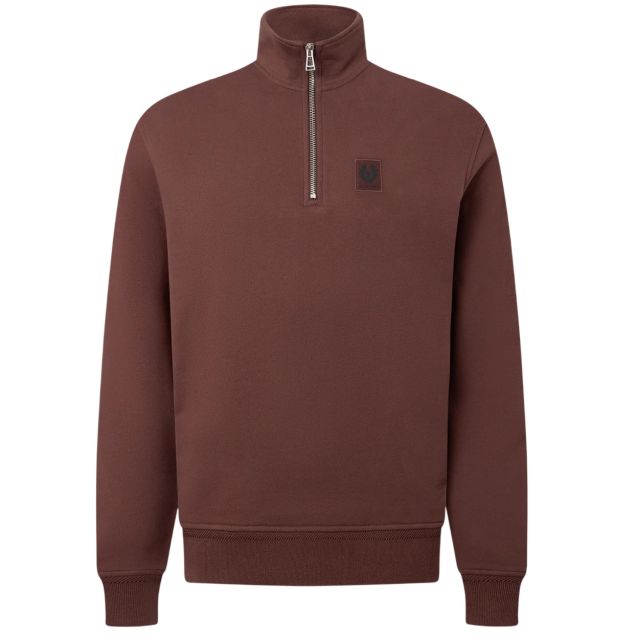 Belstaff Quarter Zip Sweater bordeaux
