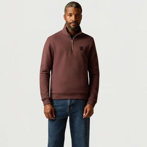 Belstaff Quarter Zip Sweater bordeaux