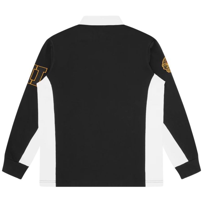 Billionaire Boys Club Script Panelled Rugby Langærmet Polo Sort