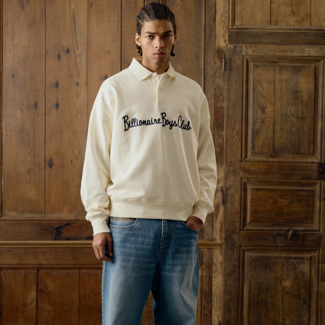 Billionaire Boys Club Signature Collared Sweater Off White