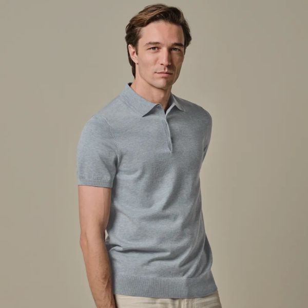 Profuomo Luxury Basic Polo Blå