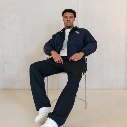 Drôle De Monsieur Slogan Vest Navy
