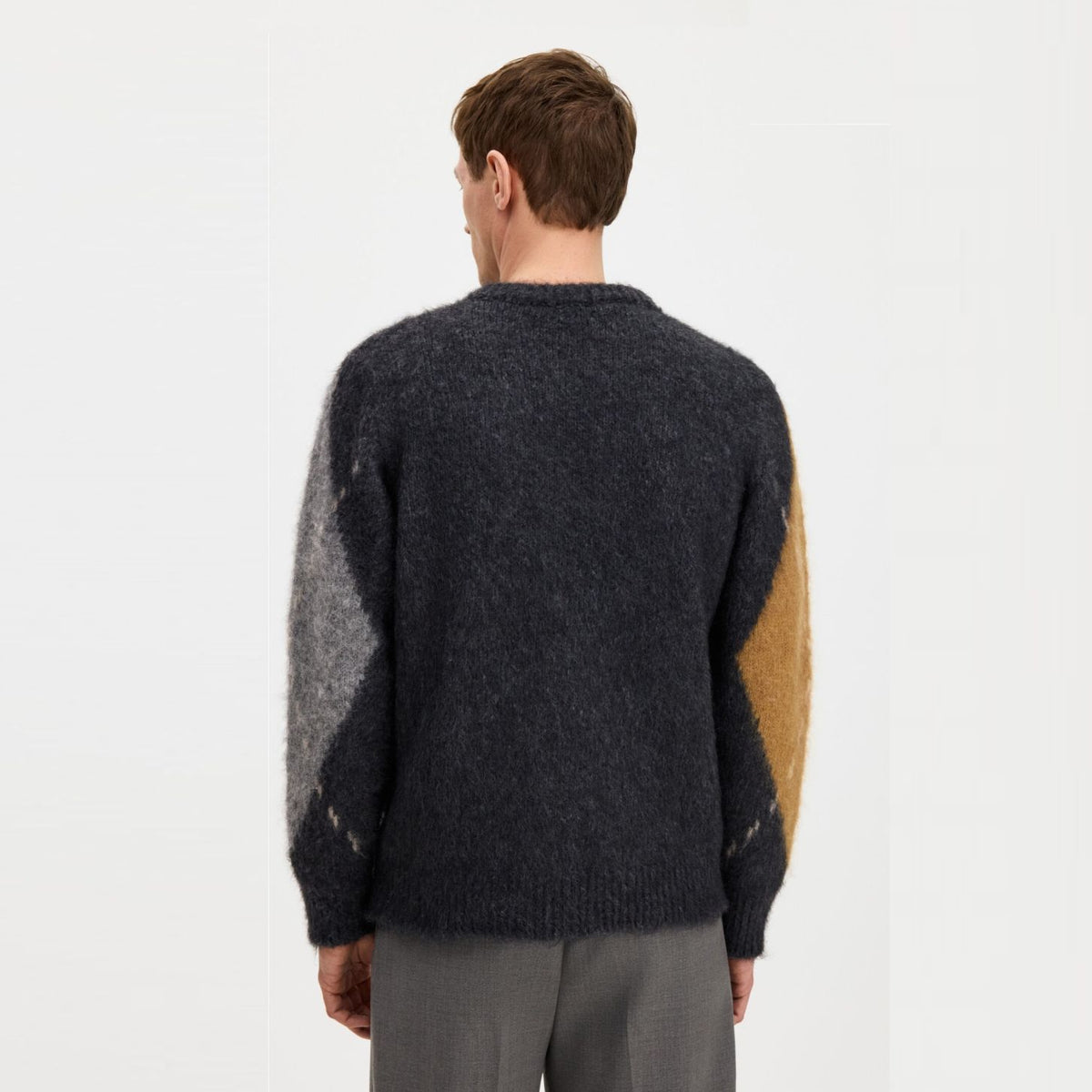 Filippa K Alpaca Check Sweater Grå