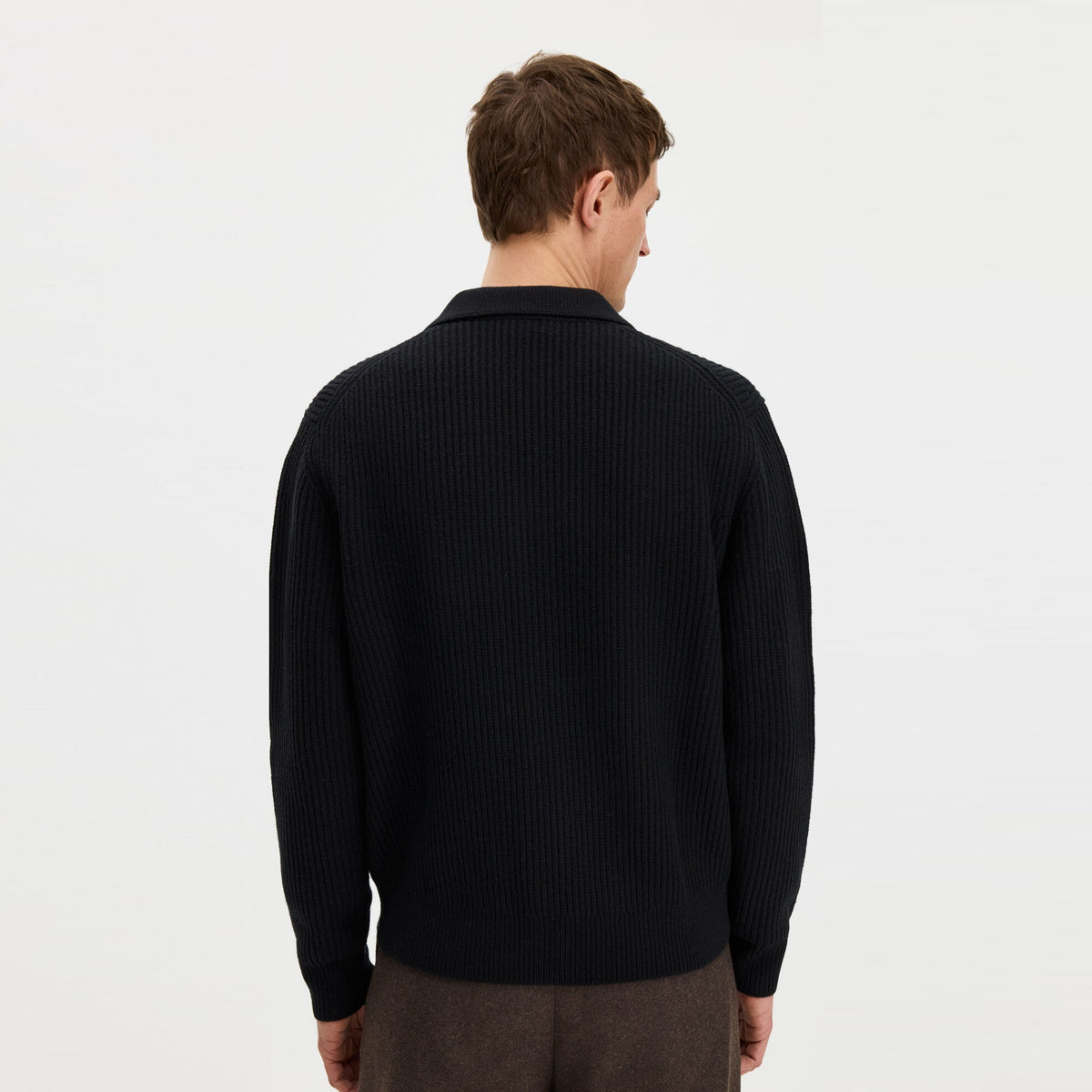 Filippa K Ribstrikket uldvest sort