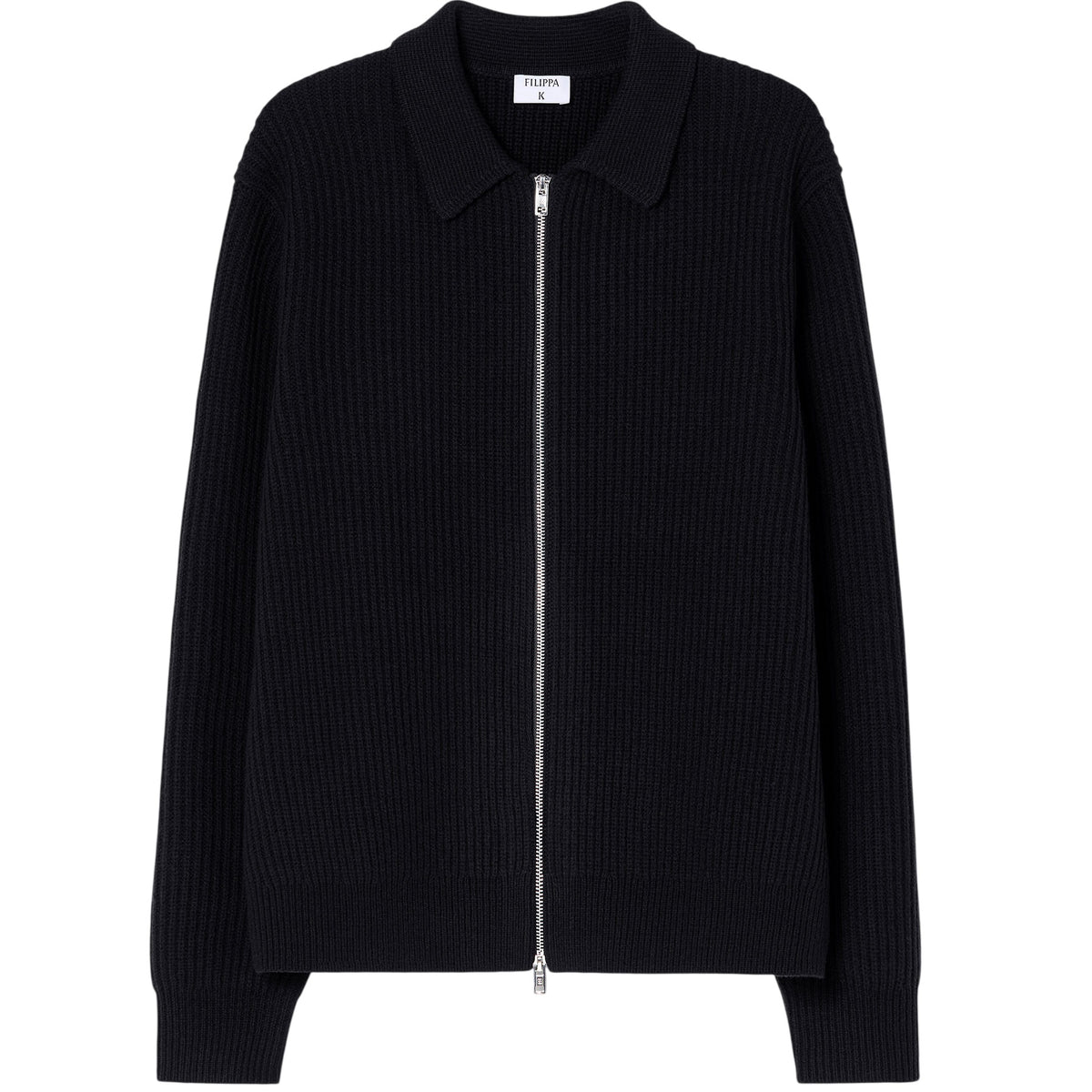 Filippa K Ribstrikket uldvest sort