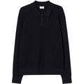Filippa K Textured Knit Longsleeve Polo Sort