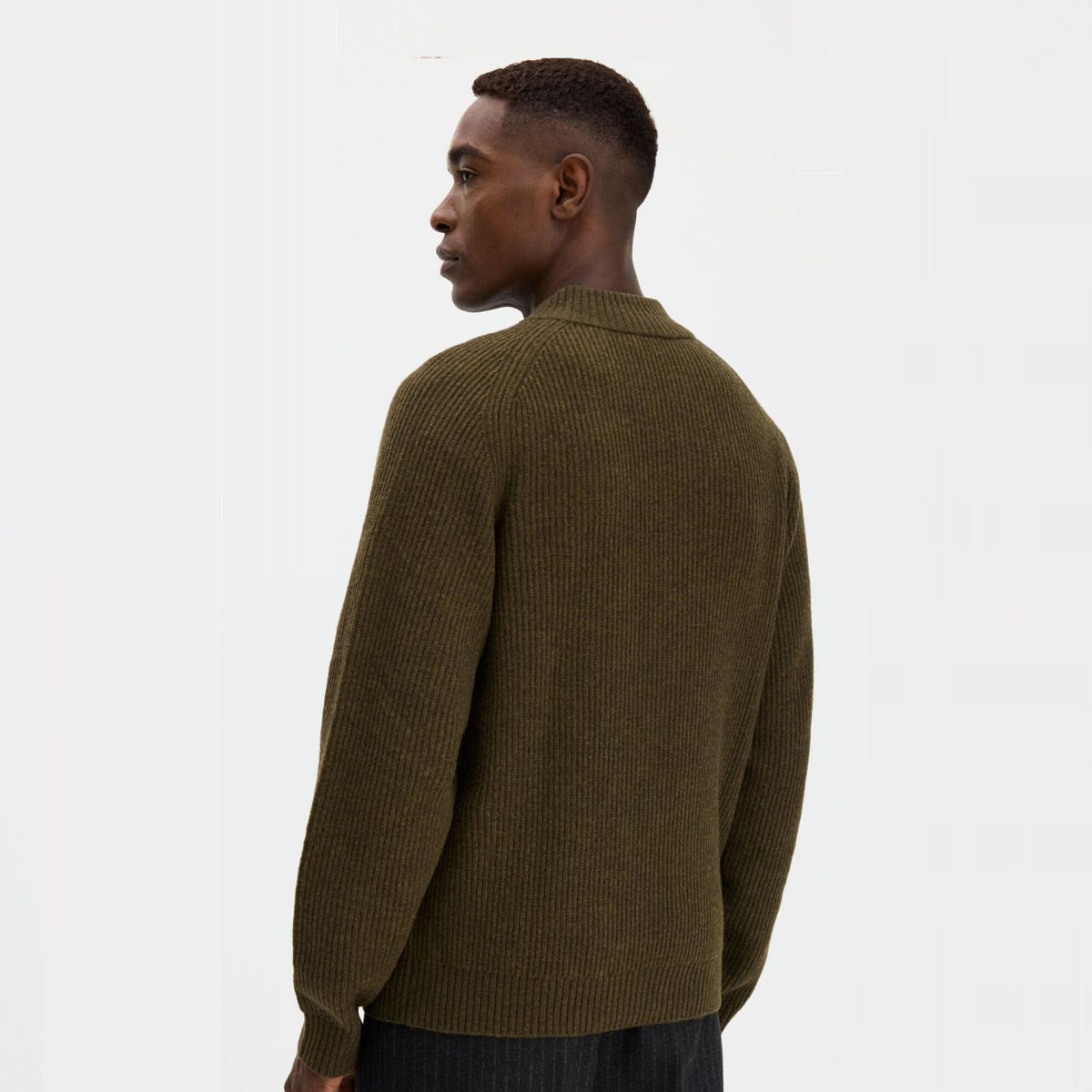 Filippa K uld-halv-lynlås-sweater mørkegrøn