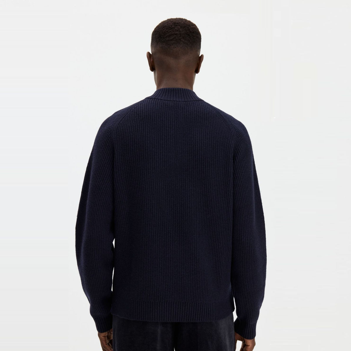 Filippa K Uld Half Zip Sweater Marineblå