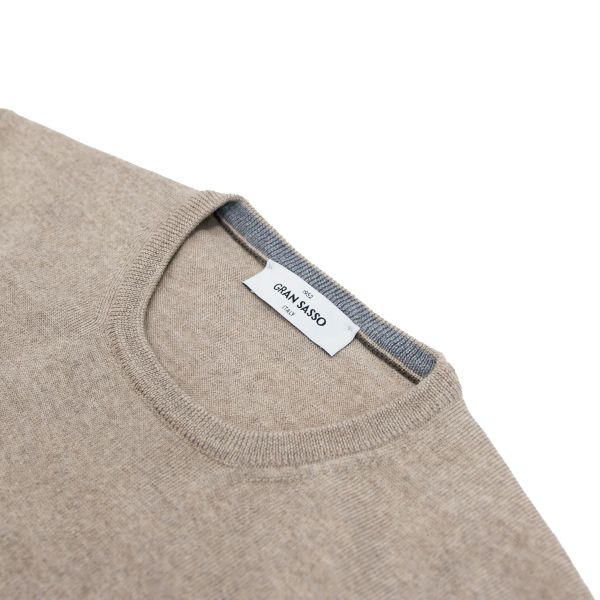 Gran Sasso striktrøje beige
