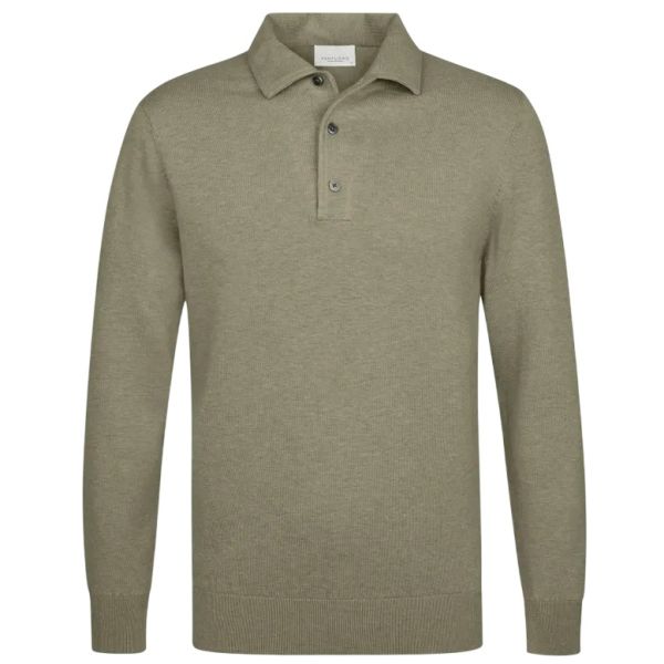 Profuomo Luxury Longsleeve Polo Groen
