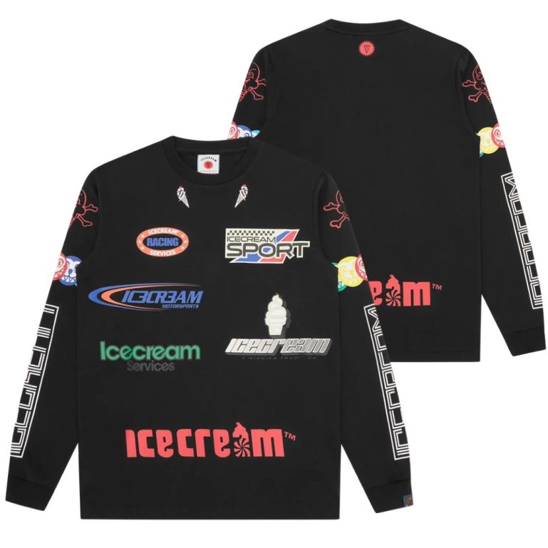 Icecream Pit Crew langærmet T-shirt sort