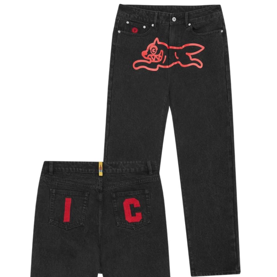 Icecream Running Dog Jeans Sort