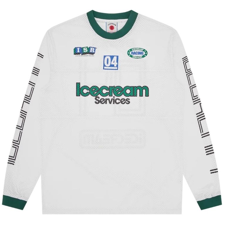 Icecream Services Mesh Langærmet T-shirt Hvid