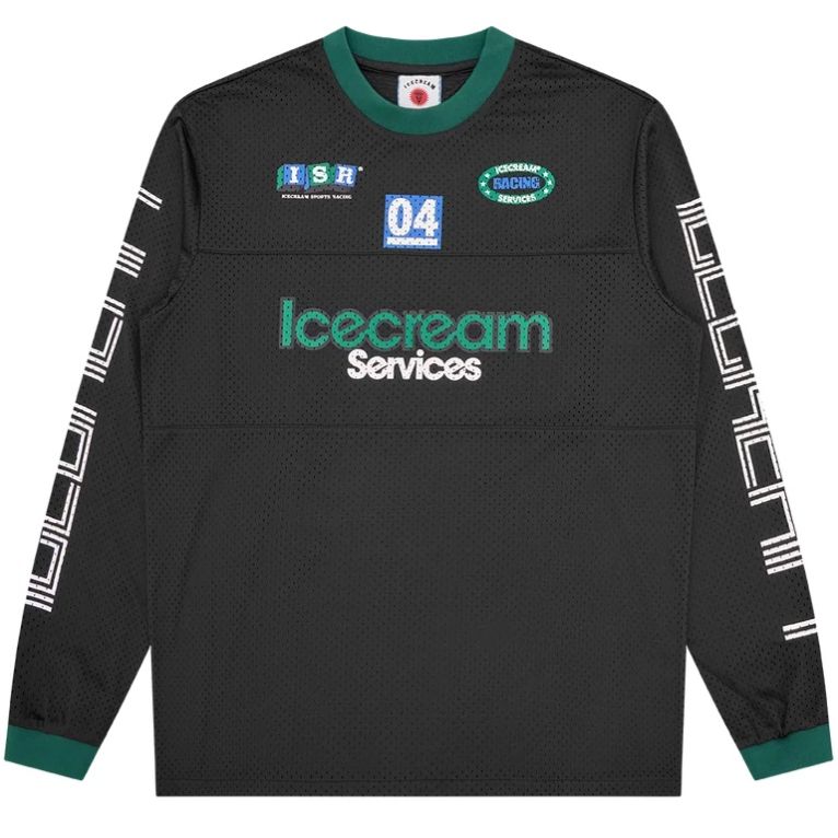 Icecream Services Mesh Langærmet T-shirt Sort