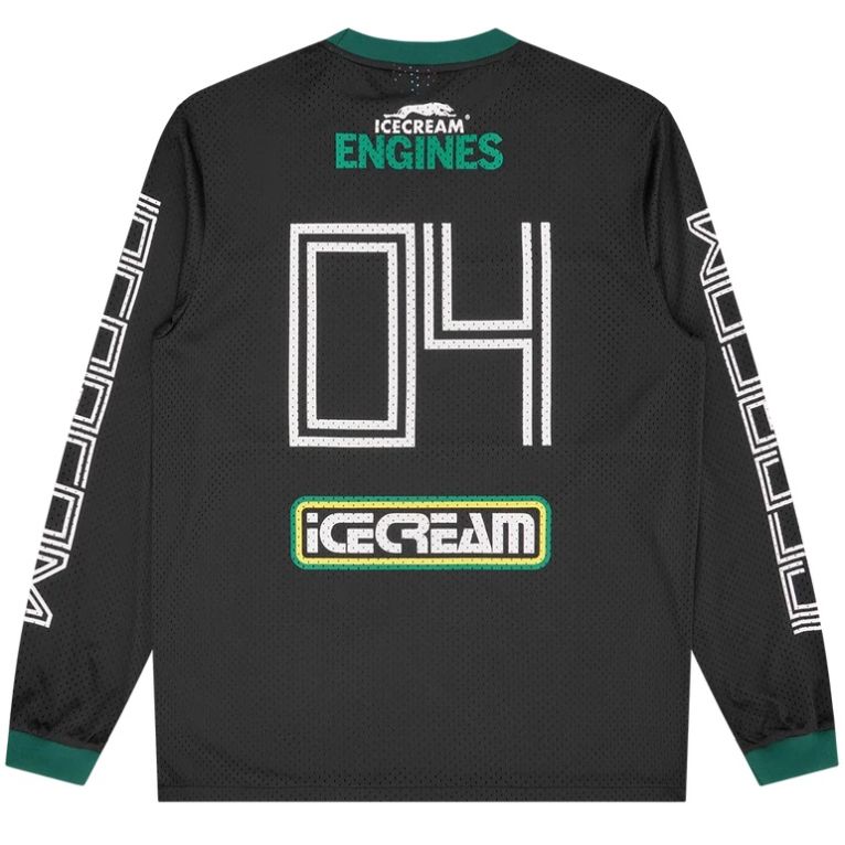 Icecream Services Mesh Langærmet T-shirt Sort