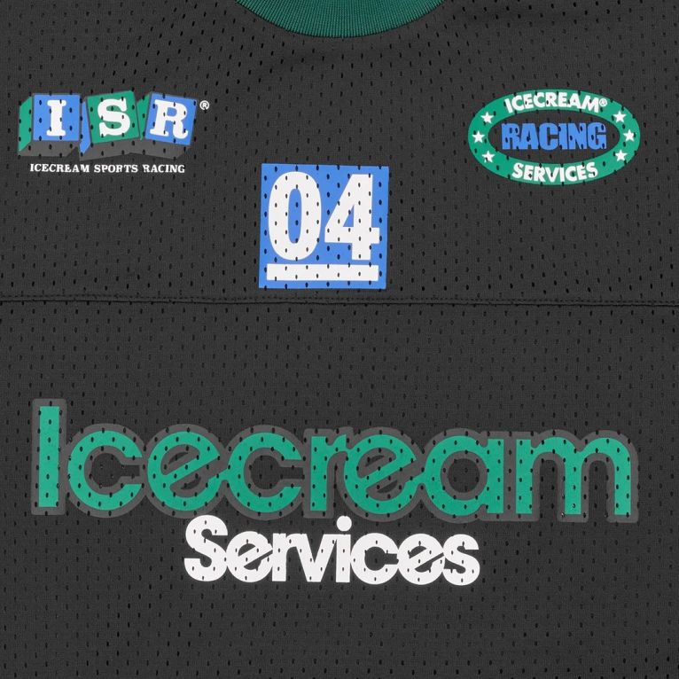 Icecream Services Mesh Langærmet T-shirt Sort