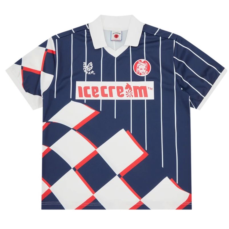 Icecream Soft Serve Fodbold-T-shirt Marineblå
