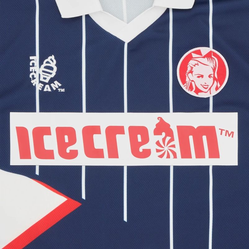 Icecream Soft Serve Fodbold-T-shirt Marineblå