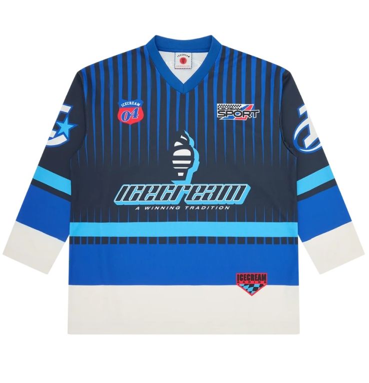 Icecream Speedway Hockey langærmet T-shirt marineblå