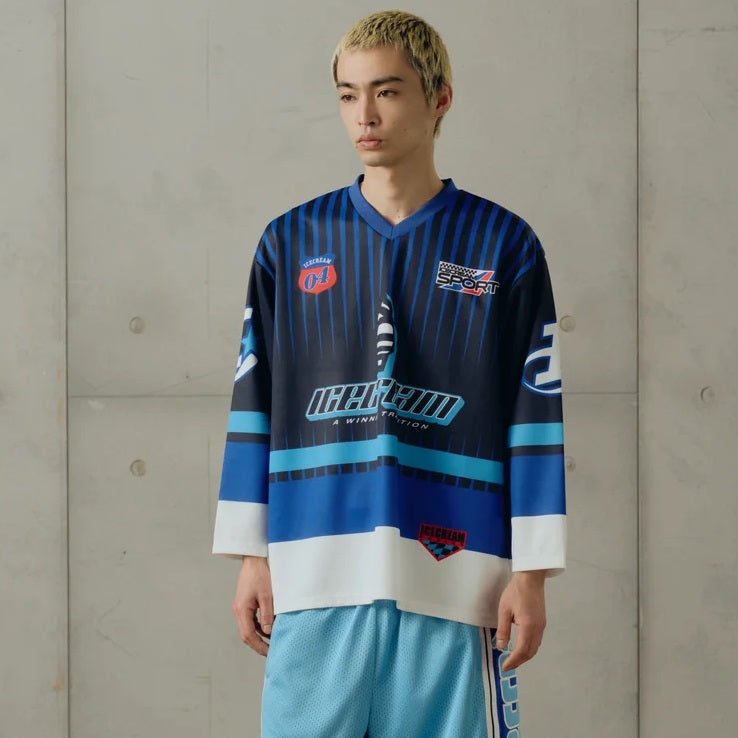 Icecream Speedway Hockey langærmet T-shirt marineblå