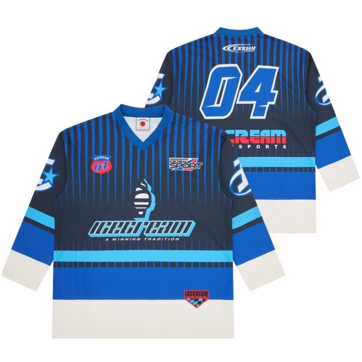 Icecream Speedway Hockey langærmet T-shirt marineblå