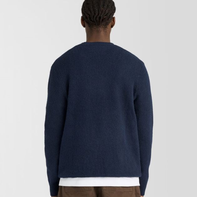 Lyle & Scott striktrøje med børstet overflade marineblå