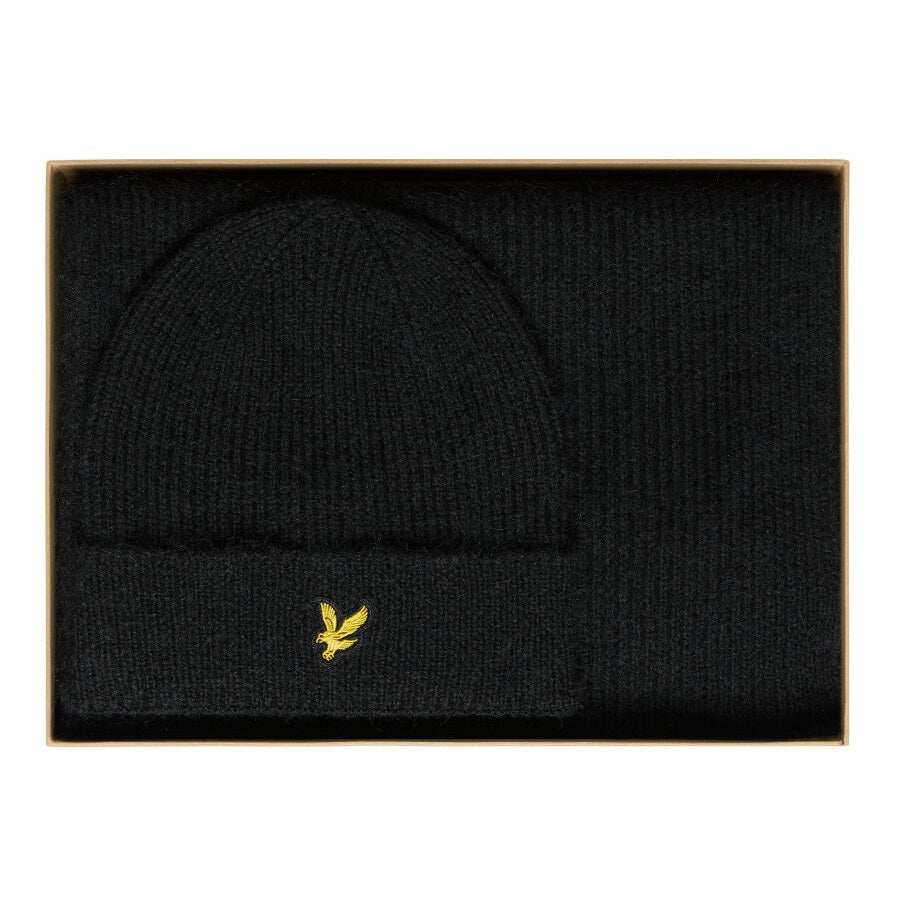 Lyle & Scott børstet vintersæt sort
