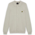 Lyle & Scott Cotton Merino Strikket Skjorte Beige
