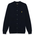 Lyle & Scott Cotton Merino Strikket Skjorte Navy