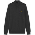 Lyle & Scott Cotton Merino Quarter Zip Sweater Antracit