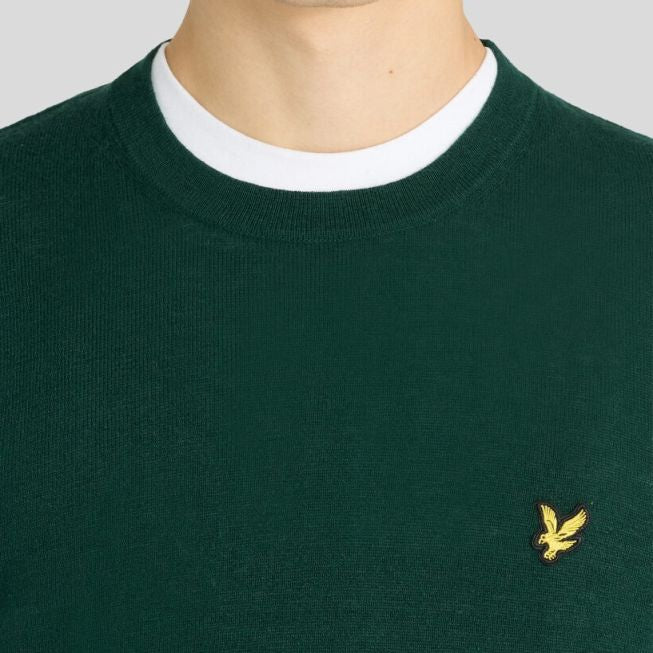 Lyle & Scott Cotton Merino Sweater Mørkegrøn