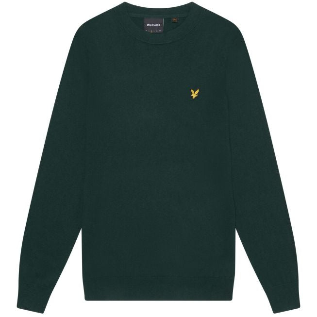 Lyle & Scott Cotton Merino Sweater Mørkegrøn