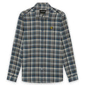 Lyle & Scott Offset Check Skjorte Blå