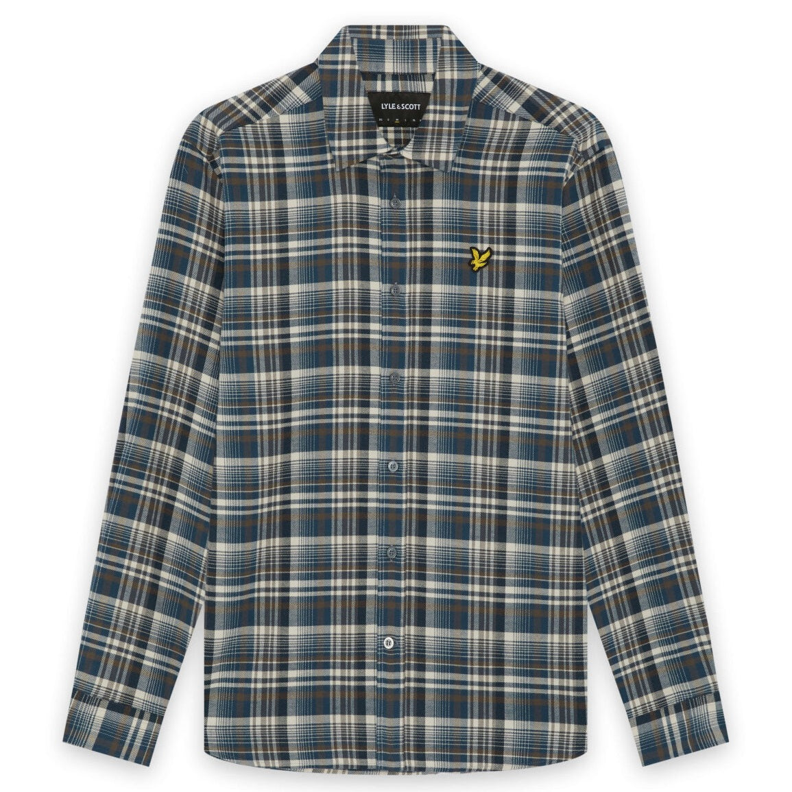 Lyle & Scott Offset Check Skjorte Blå