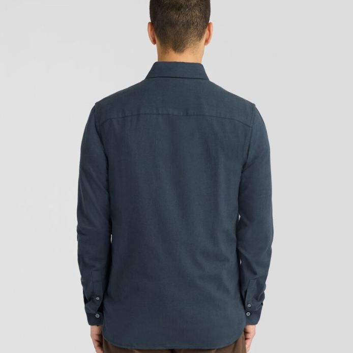 Lyle & Scott ensfarvet skjorte navy