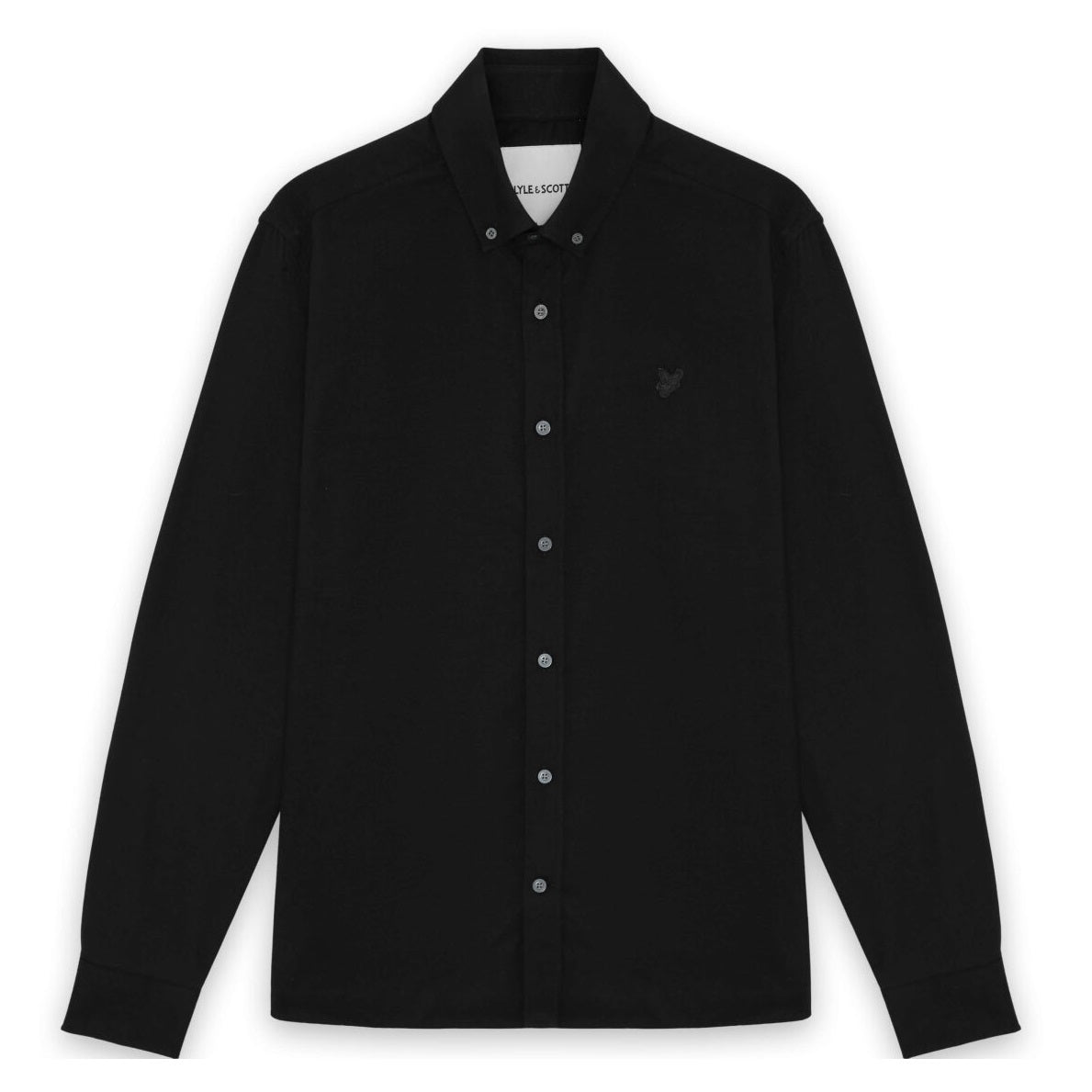 Lyle & Scott ensfarvet skjorte sort