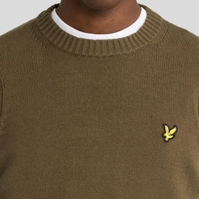 Lyle & Scott Rib Insert Sweater Mørkegrøn