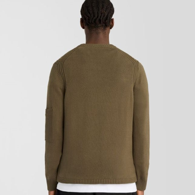 Lyle & Scott Rib Insert Sweater Mørkegrøn
