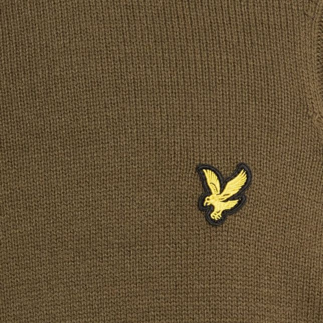 Lyle & Scott Rib Insert Sweater Mørkegrøn