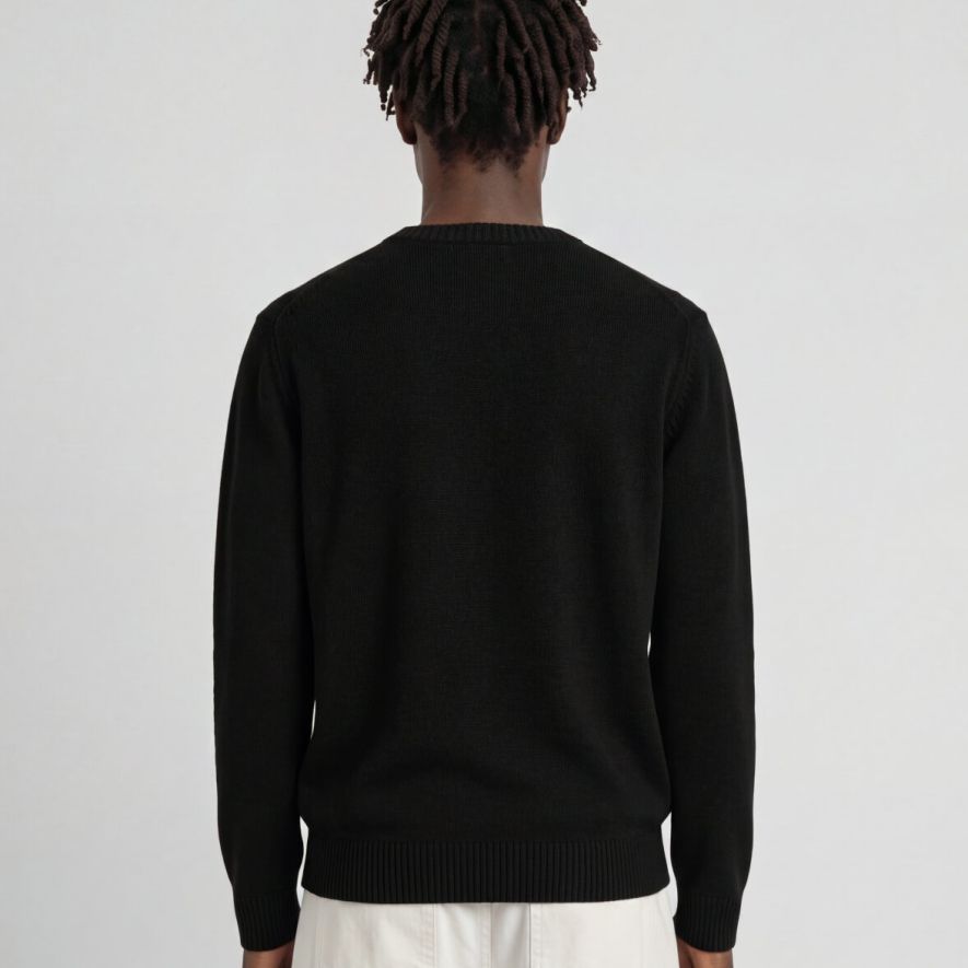 Lyle & Scott Rib Insert Sweater Sort